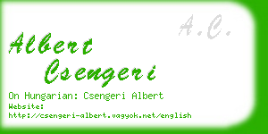 albert csengeri business card